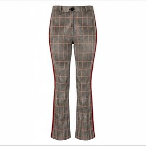 Marc Cain Women’s Houndstooth Pattern Dress Pants with Red Side Accents Size 4